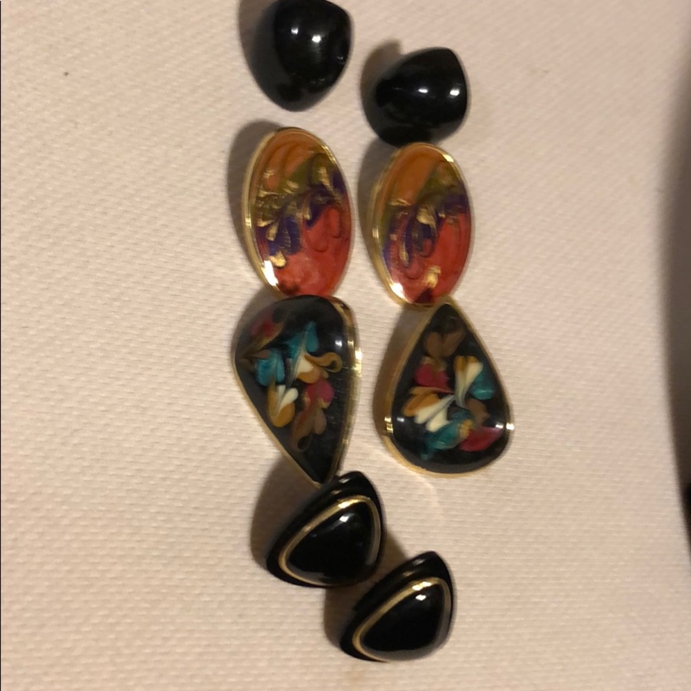 4 pairs of vintage earrings